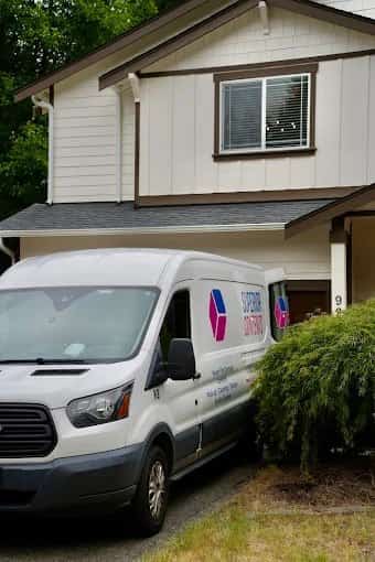 A Superior Contents van on site at a client's home