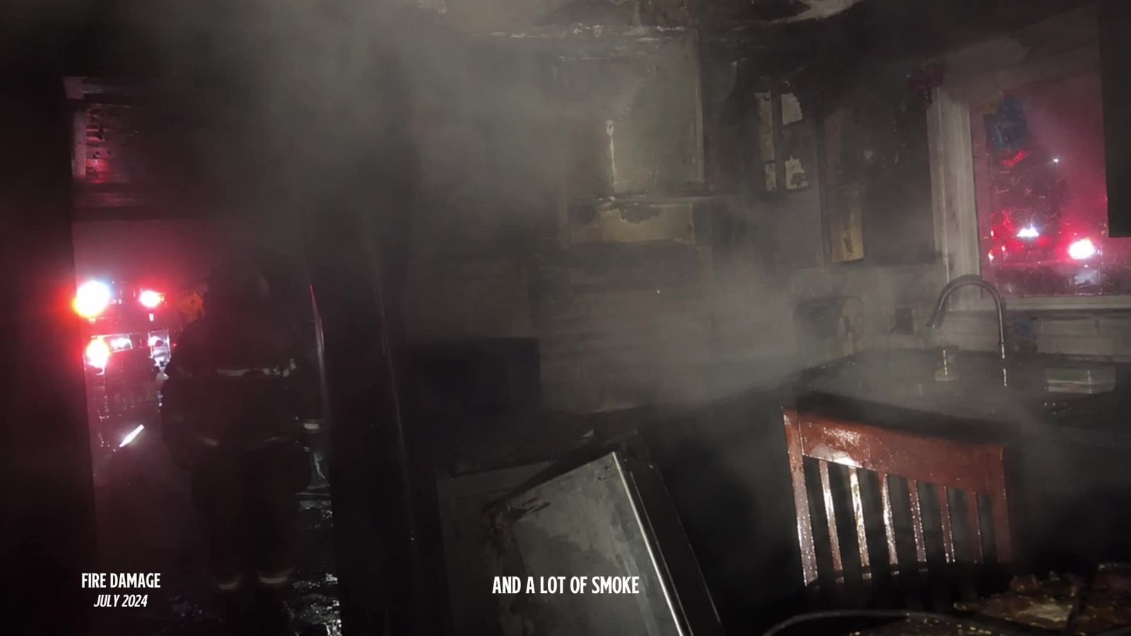 The kitchen after the fire