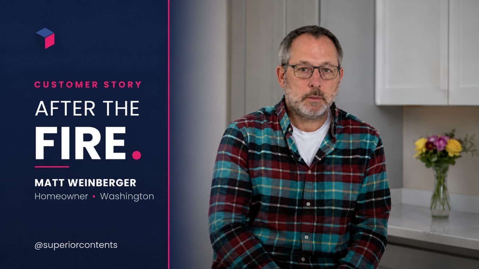 Customer story — After the fire. Matt Weinberger, Homeowner, Washington.